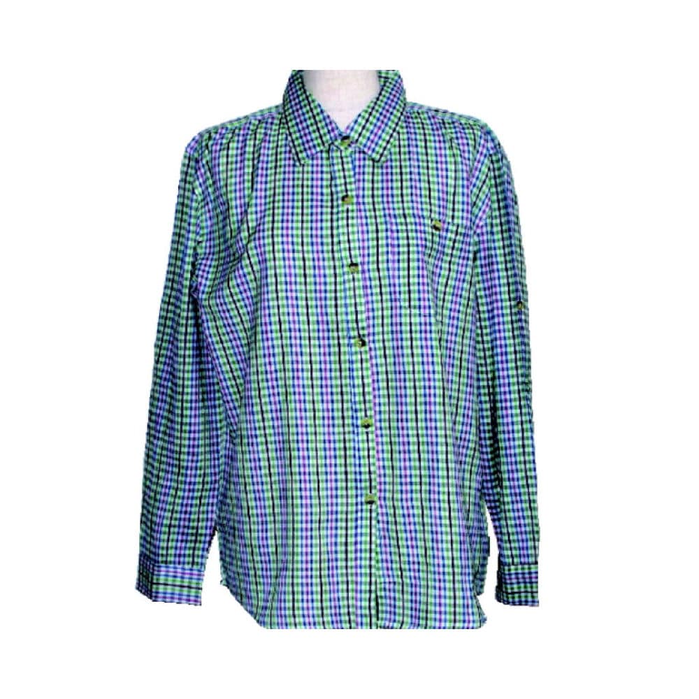 ギンガム格子　ロールアップ