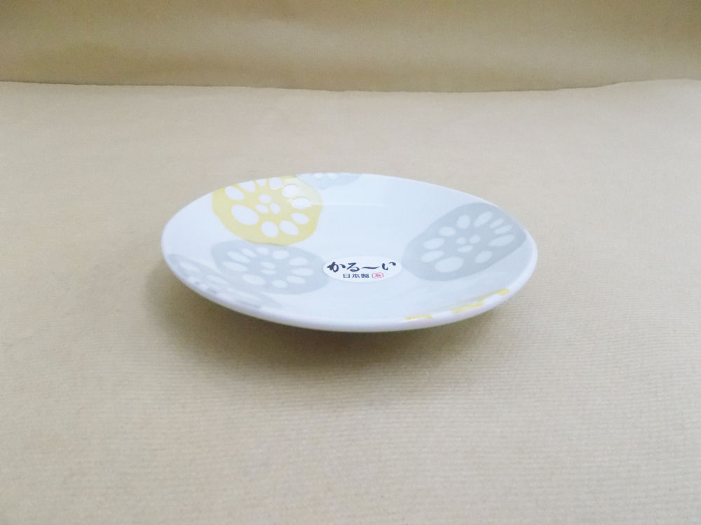 軽量皿　レンコン黄　１２．５ｃｍ