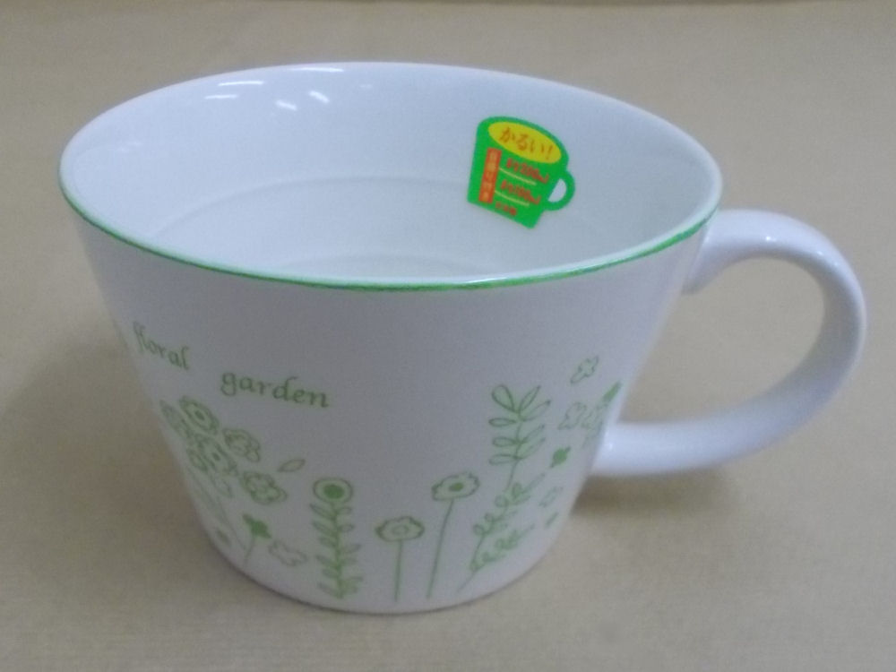 軽量スープカップ　フローラルガーデン　緑