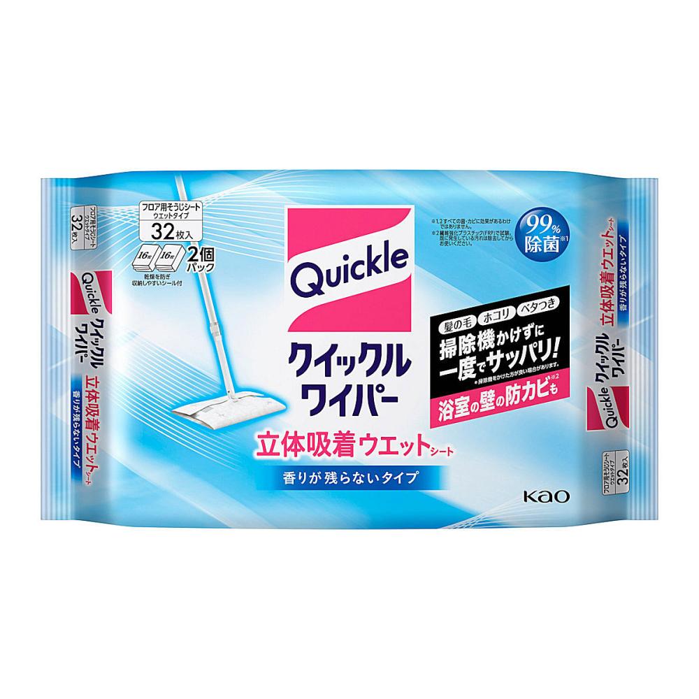 花王　クイックルワイパー　立体吸着ウエットシート　３２枚入り