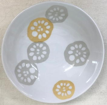 軽量浅鉢　レンコン黄　１６．５ｃｍ