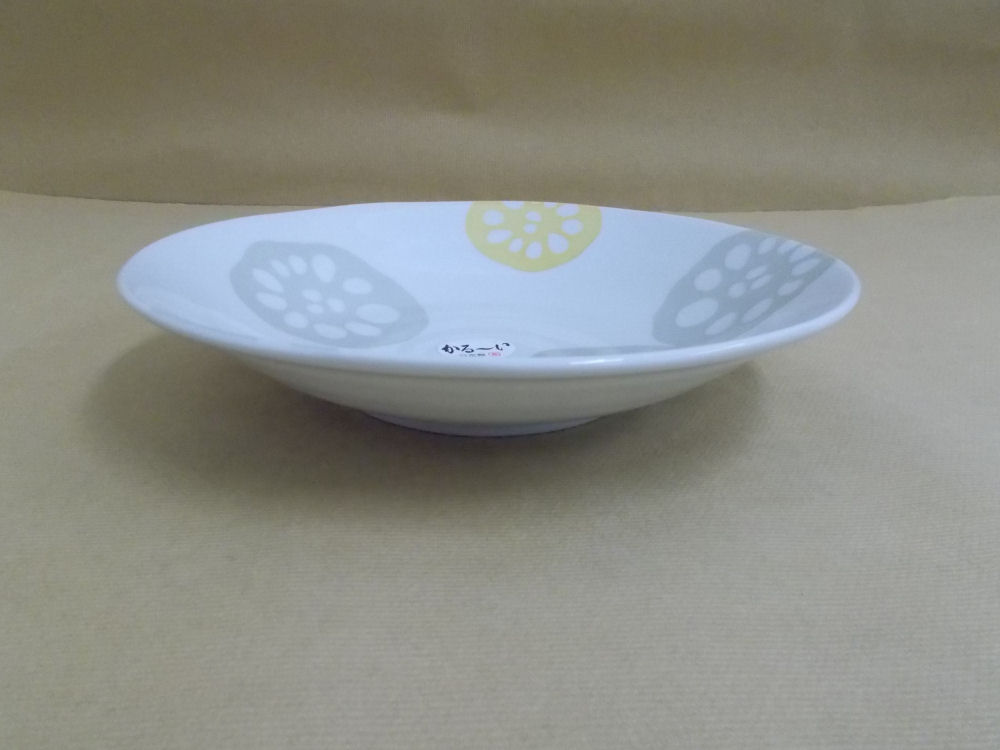 軽量深皿　レンコン黄　２２．５ｃｍ