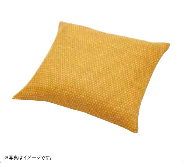 アテーナライフ　座布団カバー　あられ　綿１００％　マスタード　５５×６２ｃｍ　銘仙判