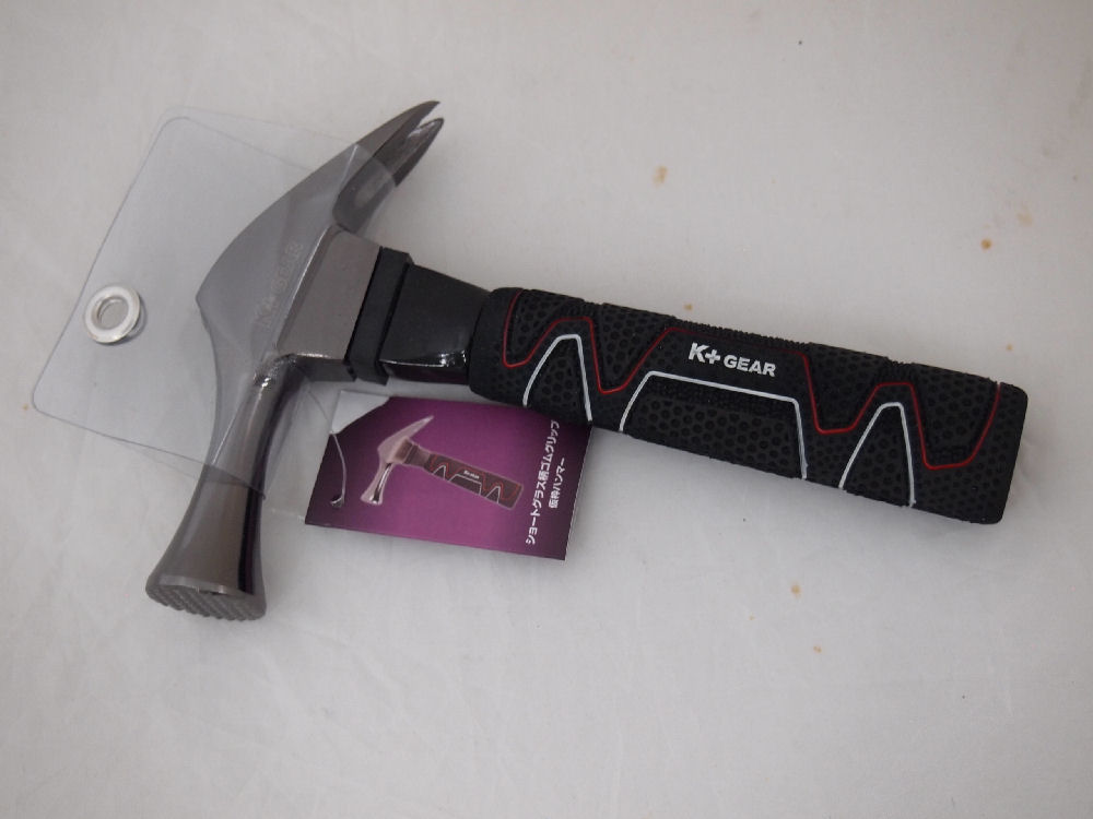 Ｋ＋　ショートグラス柄ゴムグリップ　仮枠ハンマー