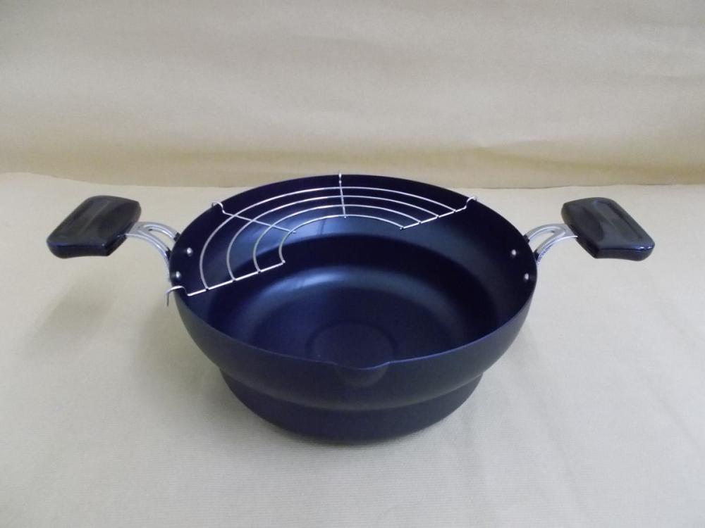 楽天家　鉄製段付天ぷら鍋　２４ｃｍ