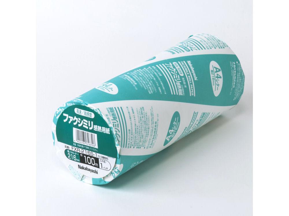 ナカバヤシ　感熱紙ＦＡＸロール　２１６ｍｍ巾１００ｍ巻　ＦＸＲ－２１６Ｓ－１