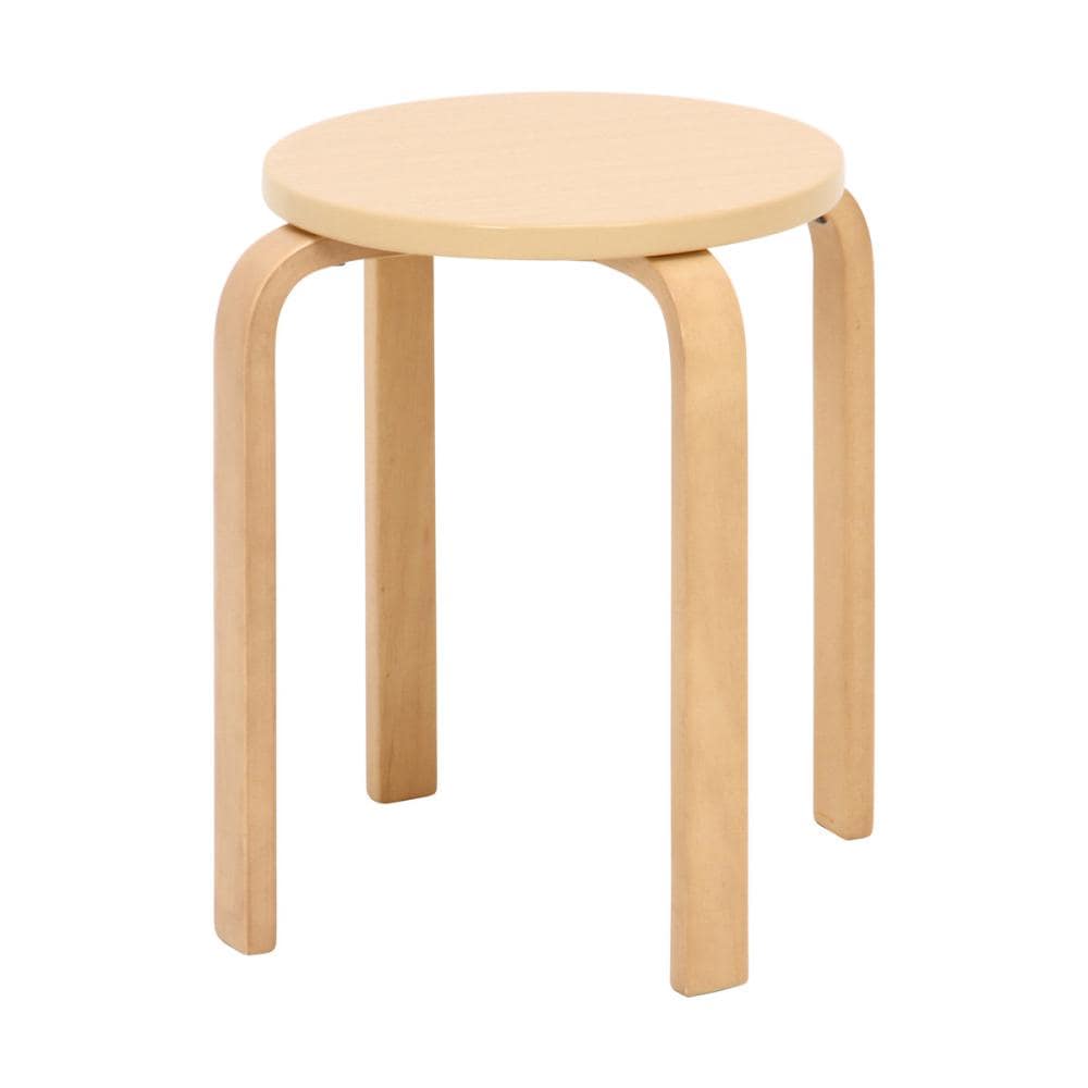 不二貿易　木製曲脚イス　ナチュラル