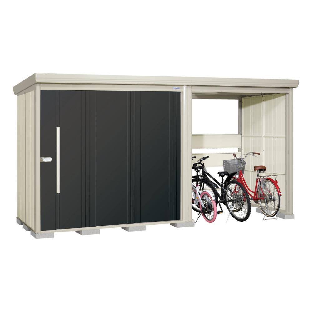 タクボ物置　Ｍｒ．ストックマン　プラスアルファ　間口４０５×奥行１５９ｃｍ　駐輪部間口１８３ｃｍ　多雪型・標準屋根　ムーンホワイト　ＴＰ－Ｓ４０Ｒ１５Ｗ