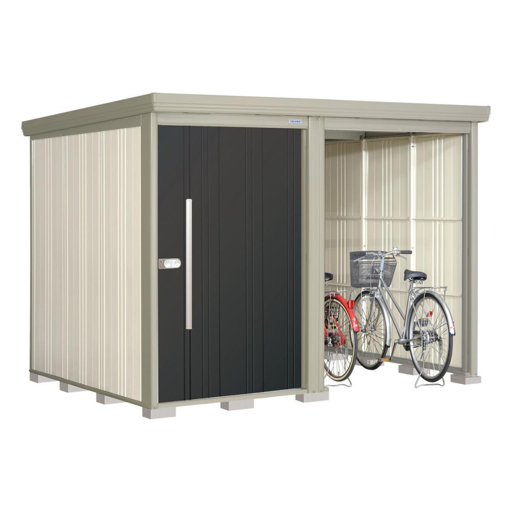 タクボ物置　Ｍｒ．ストックマン　プラスアルファ　間口２８３×奥行２２９ｃｍ　駐輪部間口１５０ｃｍ　多雪型・結露減少屋根　カーボンブラウン　ＴＰ－ＳＺ２８２２Ｂ