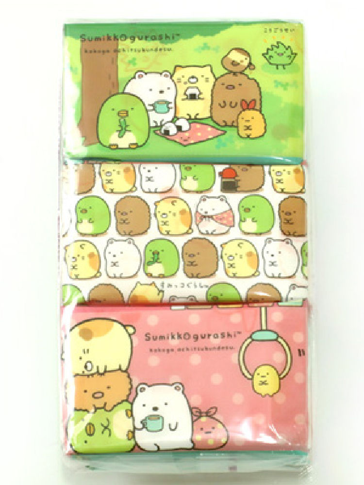 ハヤシ商事　水に流せるポケットティッシュ　すみっコぐらし　６Ｐ