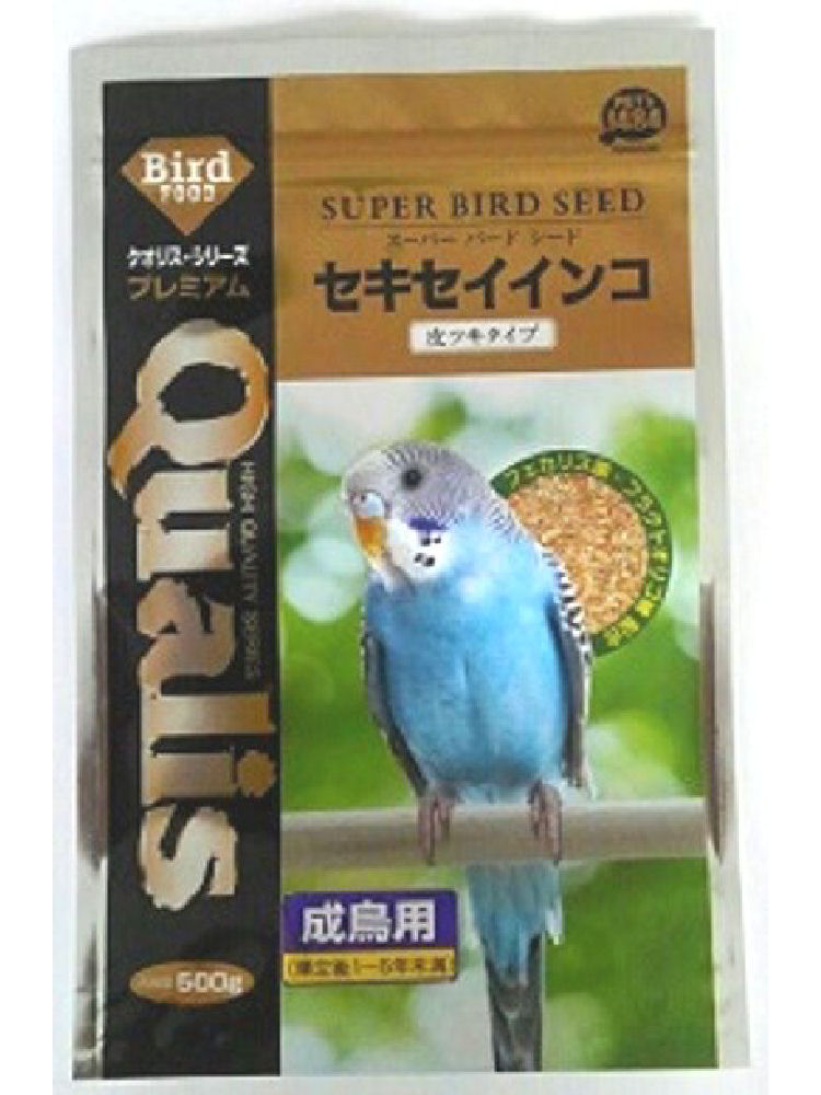 クオリス　スーパーバード　セキセイインコ皮付　成鳥用　５００ｇ