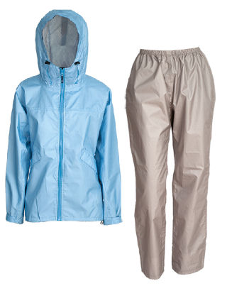 ７４８０　レインスーツフェミニン２　サックス　Ｍ