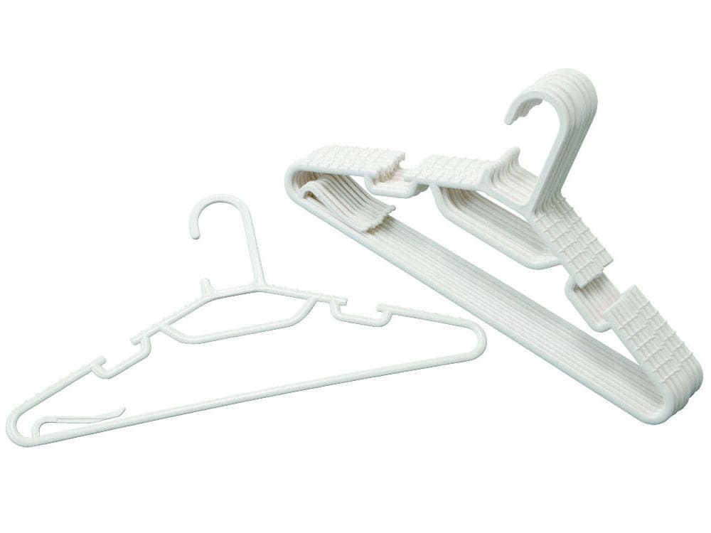 ランドリ―ハンガー　１０本組　アイボリー