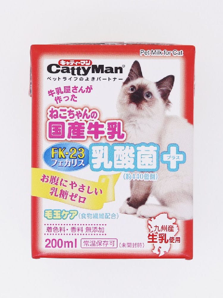 ドギーマン　ねこちゃんの国産牛乳　乳酸菌プラス　２００ｍＬ