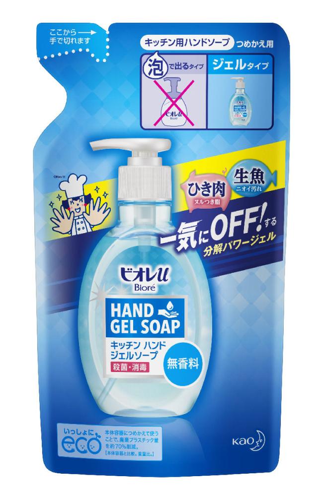 花王　ビオレＵ　キッチンハンドジェルソープ　詰め替え２００ｍＬ　無香料