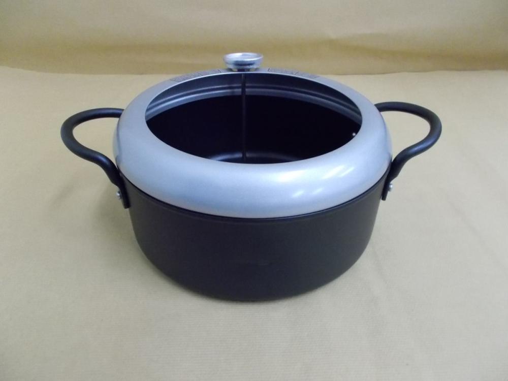 アテーナライフ　温度計付天ぷら鍋　２０ｃｍ