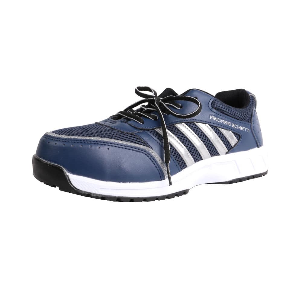 コーコス信岡　安全作業靴　ＪＳＡＡ認定　セーフティスニーカー　ネイビー　２５．０ｃｍ　Ａ－４４０００