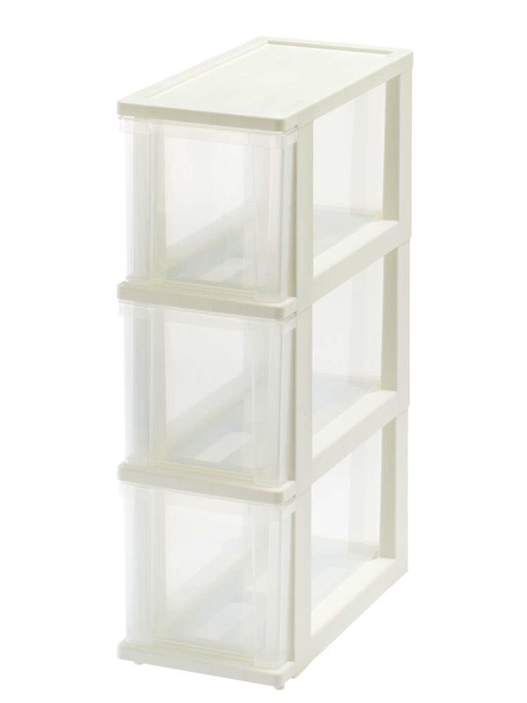 ピットスリムストッカー３段　ホワイト