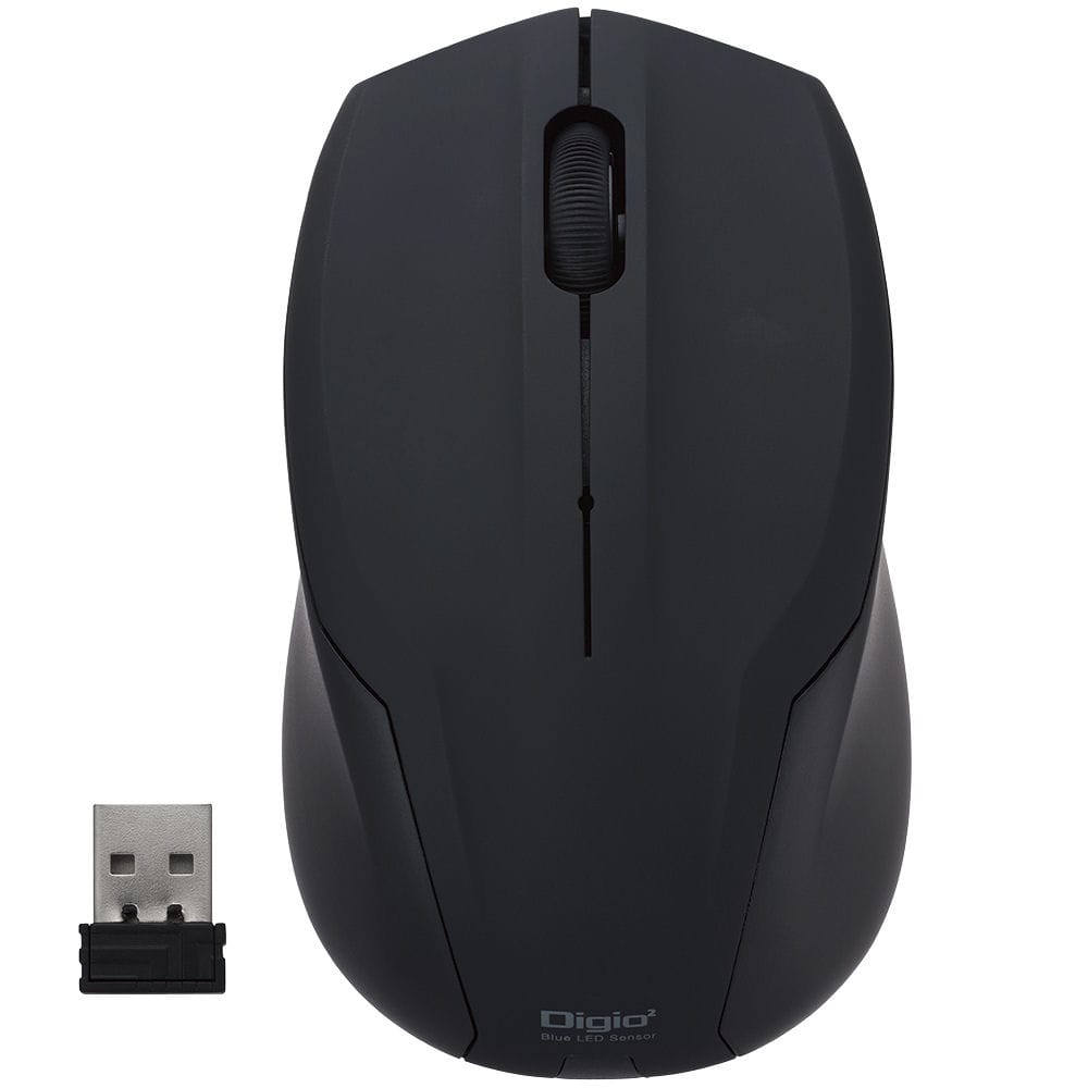 ナカバヤシ　無線静音３ボタンＢｌｕｅＬＥＤマウス　ブラック　ＭＵＳ－ＲＫＴ１２５ＢＫ