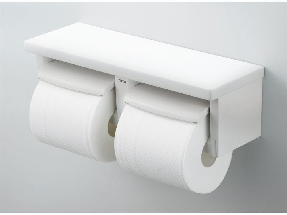 ＴＯＴＯ　棚付二連紙巻機　ＹＨ６５０＃ＳＣ１　パステルアイボリー