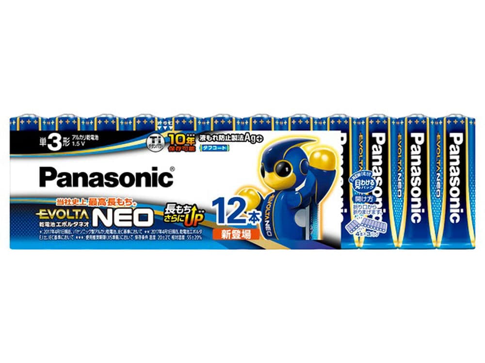 パナソニック　エボルタＮＥＯ　単３形アルカリ乾電池　１２本　ＬＲ６ＮＪ／１２ＳＷ