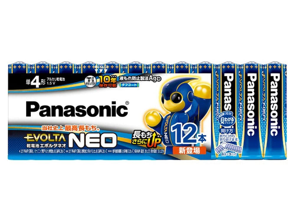 パナソニック　エボルタＮＥＯ　単４形　アルカリ乾電池　１２本　ＬＲ０３ＮＪ／１２Ｓ