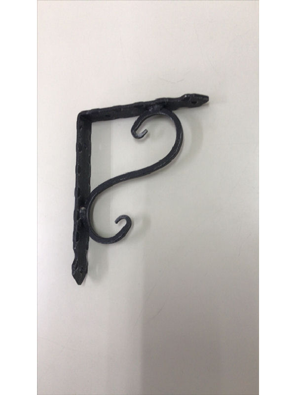 ＫＪＢ－１１５　鍛冶屋の棚受　黒　１１５×１５０　ビス付