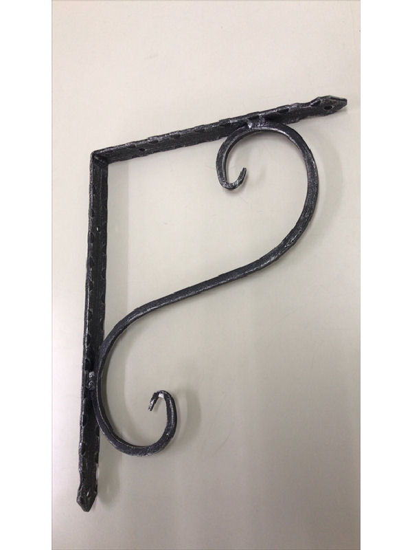 ＫＪＢ－２００　鍛冶屋の棚受　黒　２００×２７５　ビス付