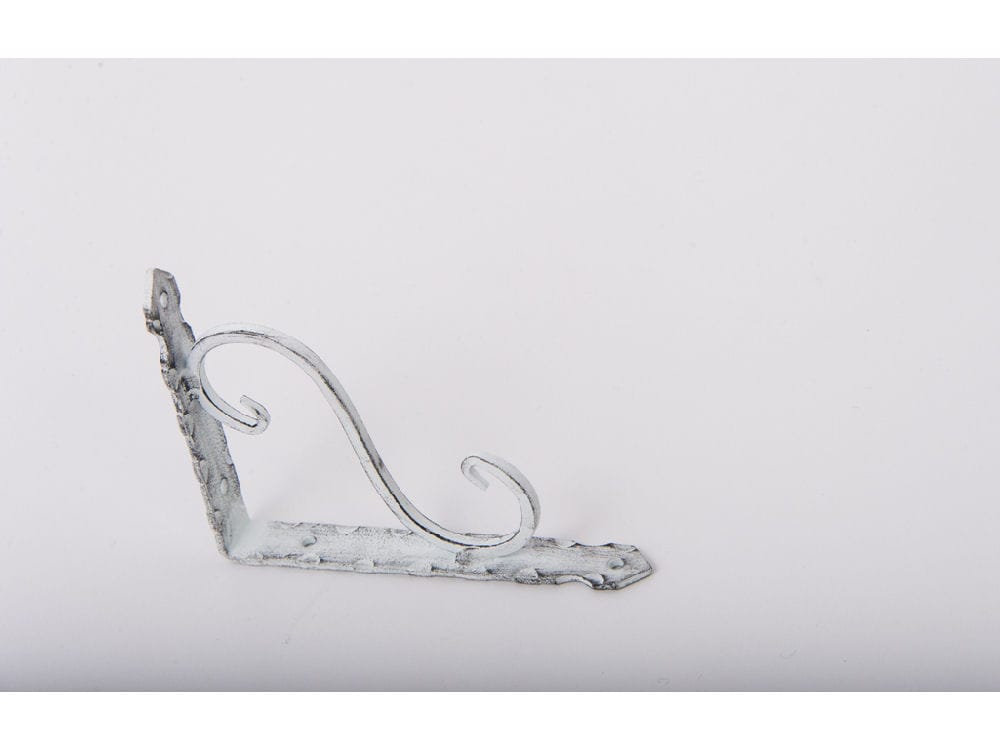 ＫＪＷ－１１５　鍛冶屋の棚受　白　１１５×１５０　ビス付