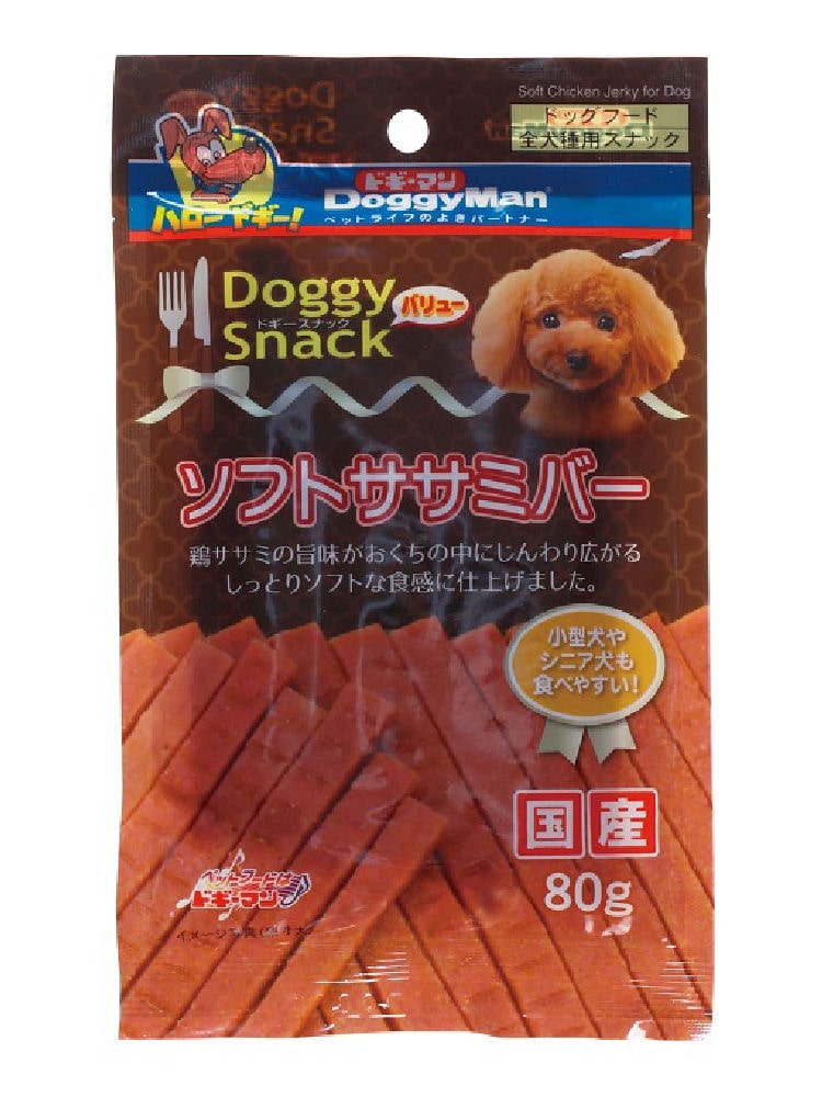 ドギースナックバリュー　ソフトササミバー　８０ｇ