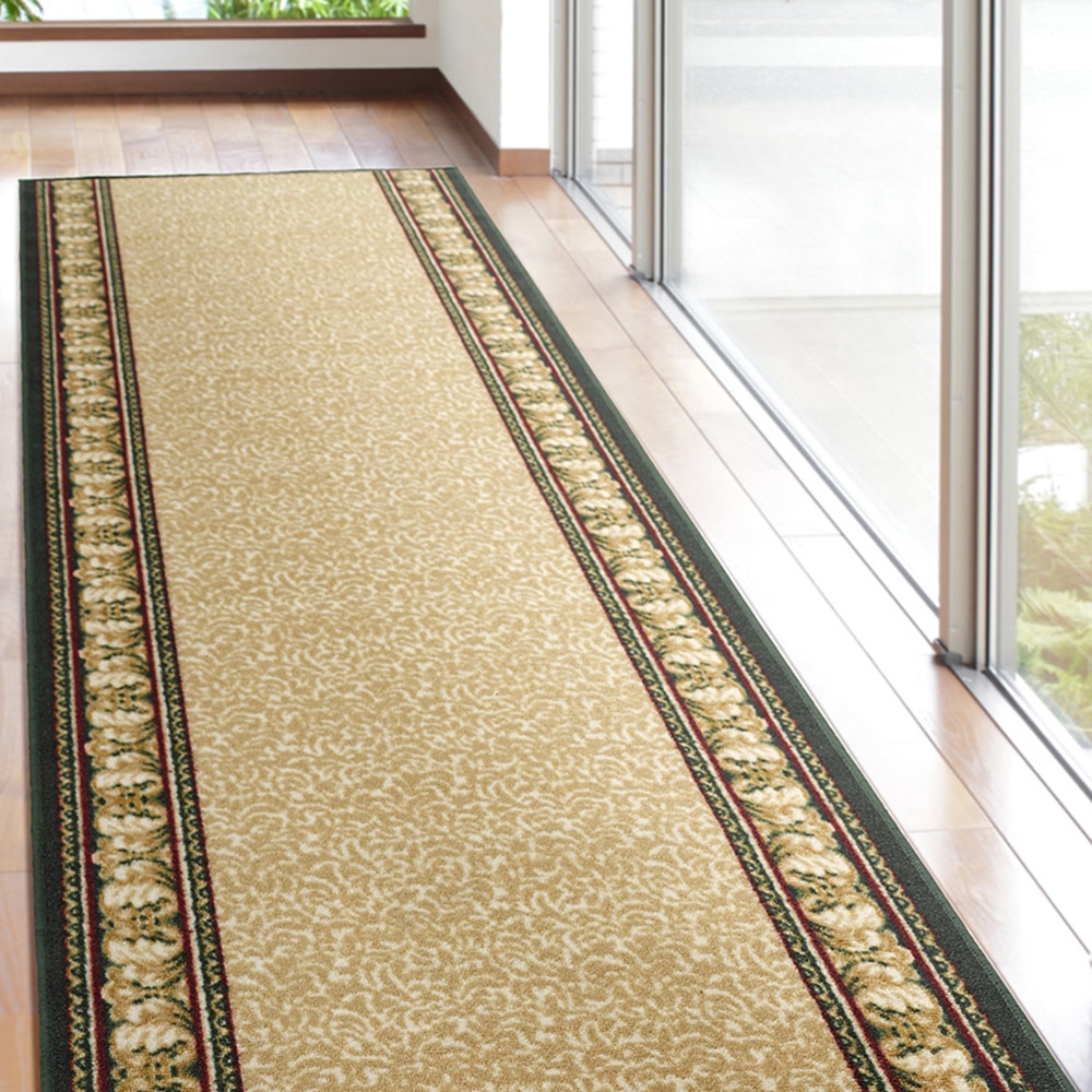 萩原　廊下敷きカーペット　アイラス　ベージュ　６７×２４０ｃｍ