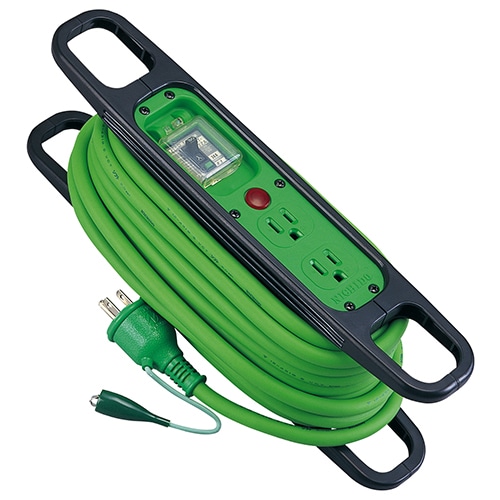 日動　ハンドリール　アース付　緑　１０ｍ