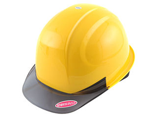 ひさし透明ヘルメット　うす黄　３７０Ｆ－ＯＴ－Ｓ