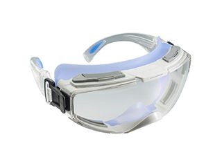 ＴＯＹＯ　防じんメガネ　ブルーフレーム　クリア