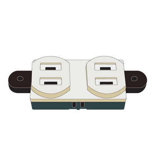 日動　ドラム用ダブルコンセント　２ＰＮ－ＷＢ