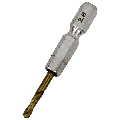 六角軸Ｔｉｎ鉄ドリル　極短　２．８ｍｍ