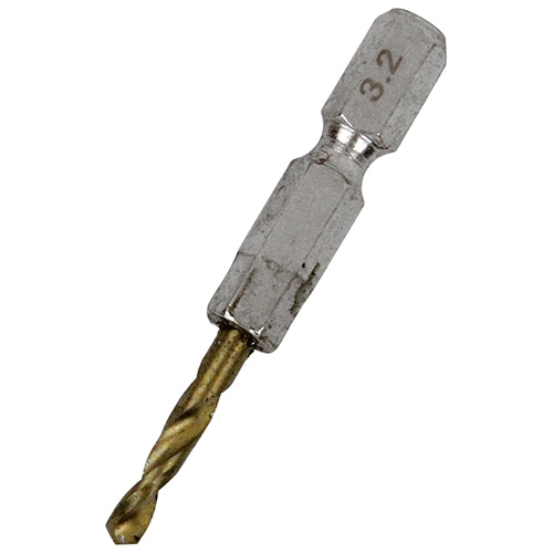 六角軸Ｔｉｎ鉄ドリル　極短　３．２ｍｍ