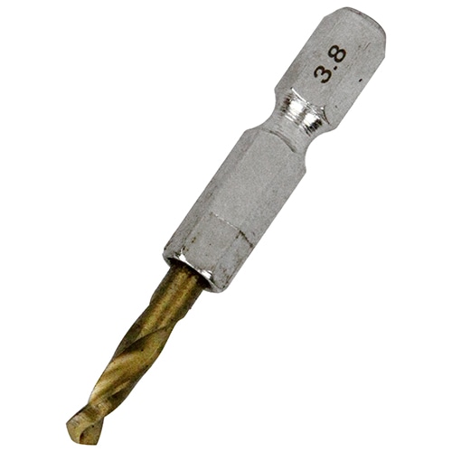 六角軸Ｔｉｎ鉄ドリル　極短　３．８ｍｍ