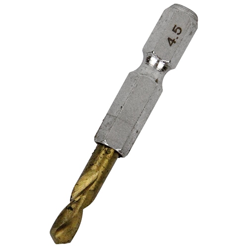 六角軸Ｔｉｎ鉄ドリル　極短　４．５ｍｍ