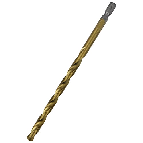 六角軸Ｔｉｎ鉄ドリル　微長　７．０ｍｍ