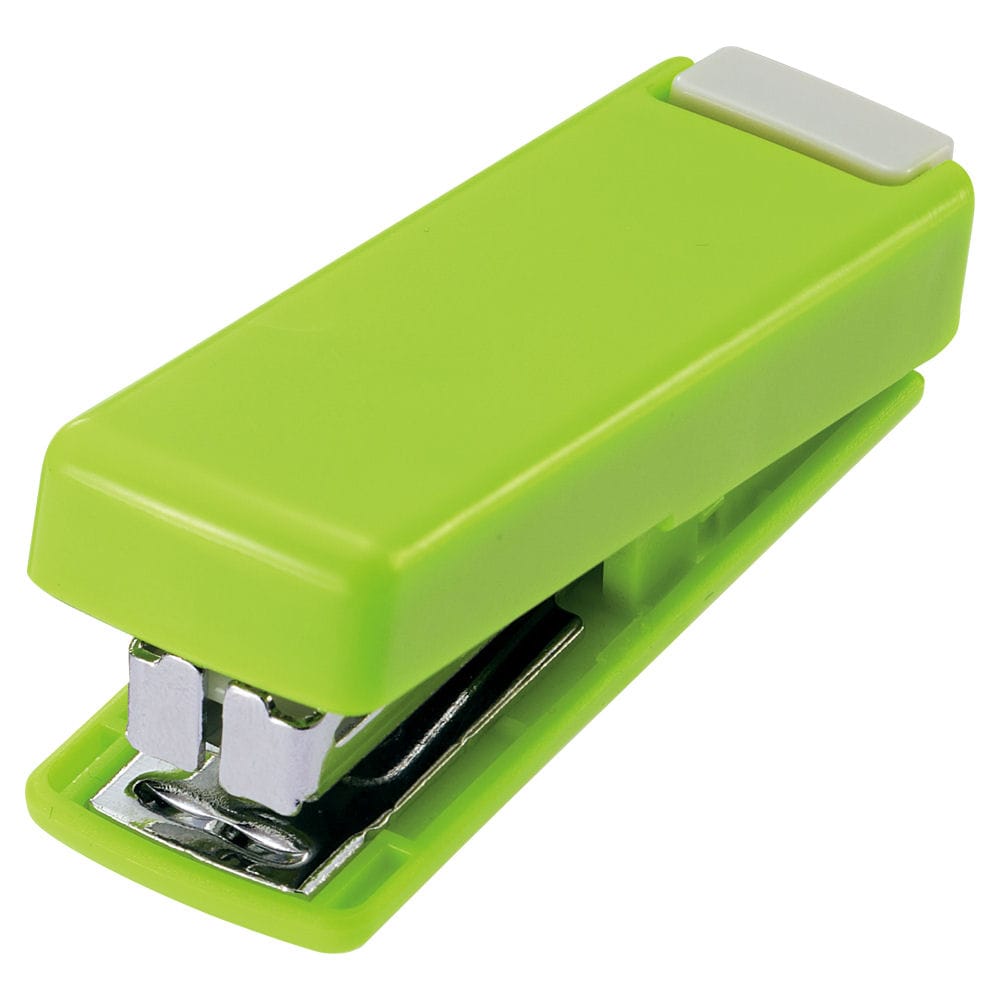 リヒトラブ　コンパクトホッチキス　黄緑