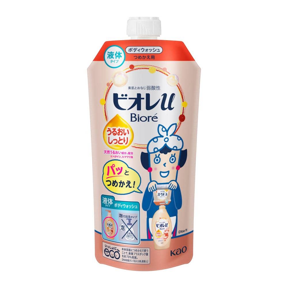 花王　ビオレｕ　ボディウォッシュ　うるおいしっとり　詰め替え用　３４０ｍＬ