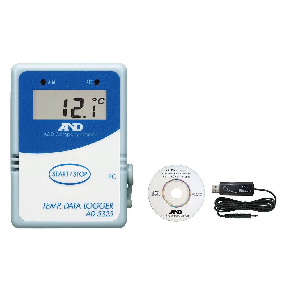Ａ＆Ｄ　温度データーロガー　８０００メモリースタート・セット＿