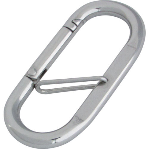 水本　ステンレス　プチカラビナ（ハズレ止め付）　線径６ｍｍ長さ６６ｍｍ＿