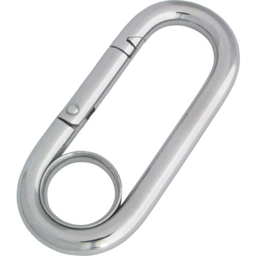 水本　ステンレス　プチカラビナ（リング付）　線径１０ｍｍ長さ９０ｍｍ＿