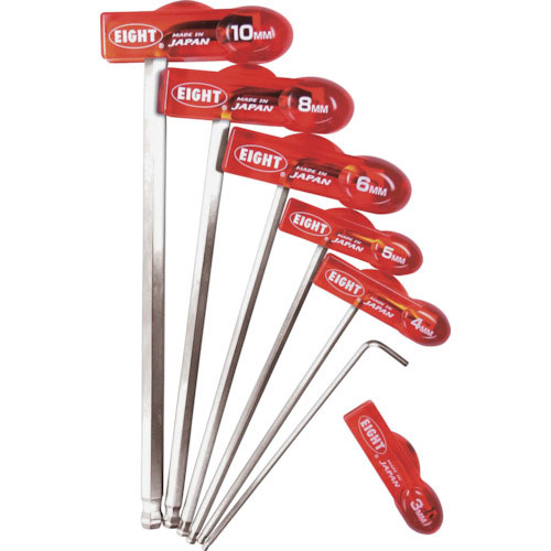 エイト　Ｔ型　六角棒スパナ　テーパーヘッド　分離可能樹脂ハンドル＿