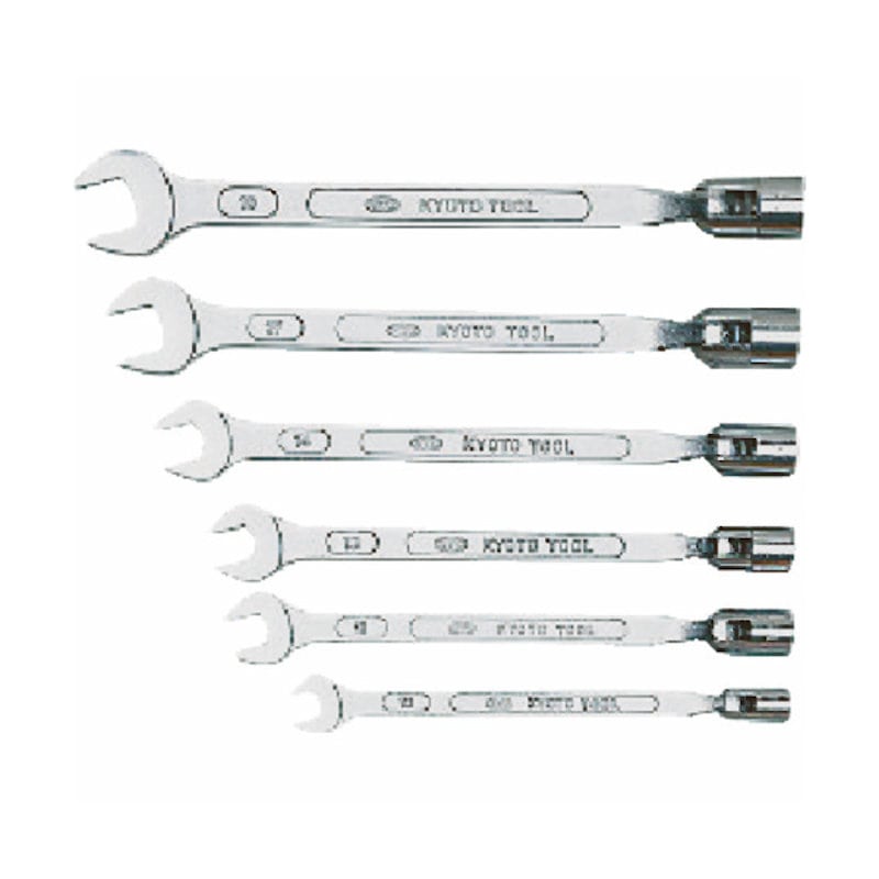 ＫＴＣ　フレックスソケットスパナセット［十二角　６本組］＿