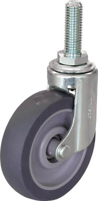 ＴＲＵＳＣＯ　省音キャスター（ねじ式）自在７５エラストマー車＿