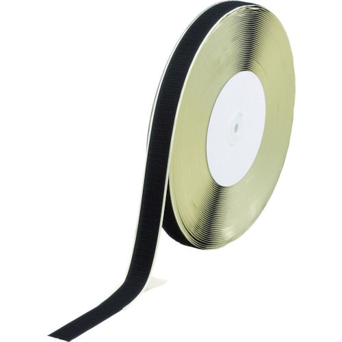 ＴＲＵＳＣＯ　マジックテープ　糊付Ａ側　幅２５ｍｍＸ長さ２５ｍ　黒＿