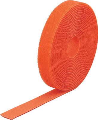 ＴＲＵＳＣＯ　マジックバンド結束テープ　両面　幅２０ｍｍＸ長さ５ｍ　オレンジ＿